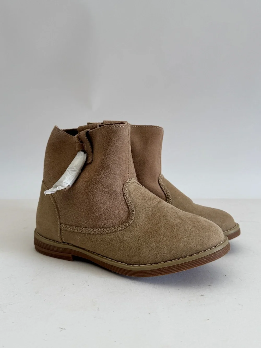 Hanna Andersson Kids Ankle Boots - Sz 13 - Tan Suede with Fringe Tassel - Unworn